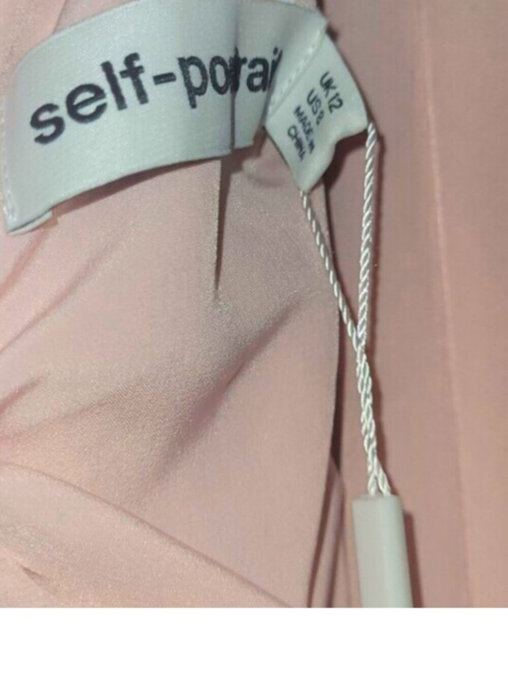 SELF-PORTRAIT Blossom Sequin Cape Maxi Dress Blush Pink Chiffon NWT Sz 8. - Picture 10 of 13